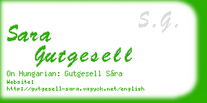 sara gutgesell business card